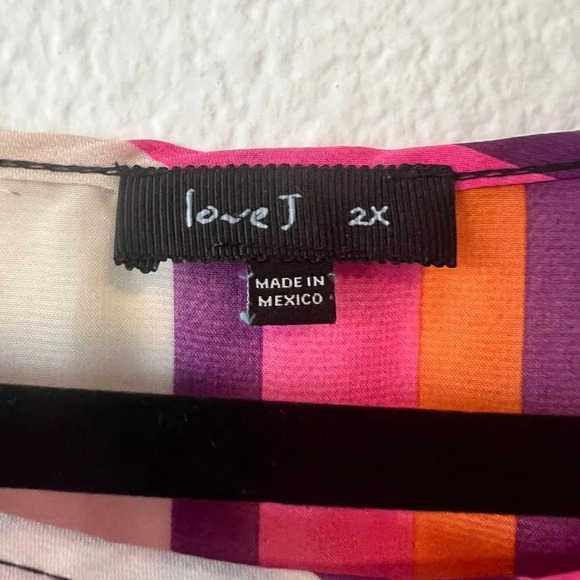 LoveJ Sheer Blouson with Batwing sleeves Size 2X - Picture 3 of 7